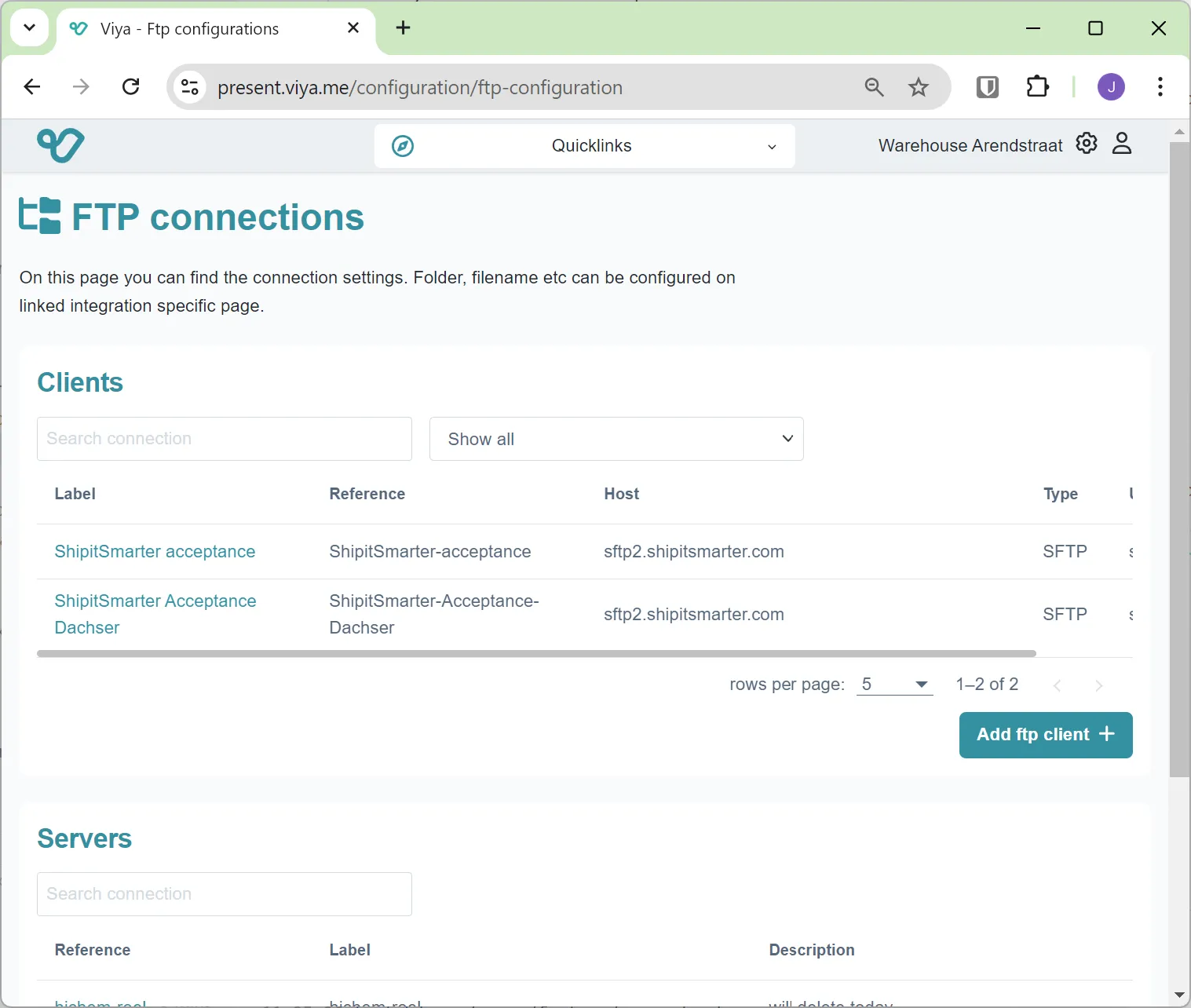 sftp locations creator.