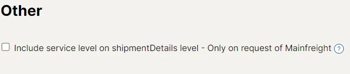 set servicelevel setting in manifesting