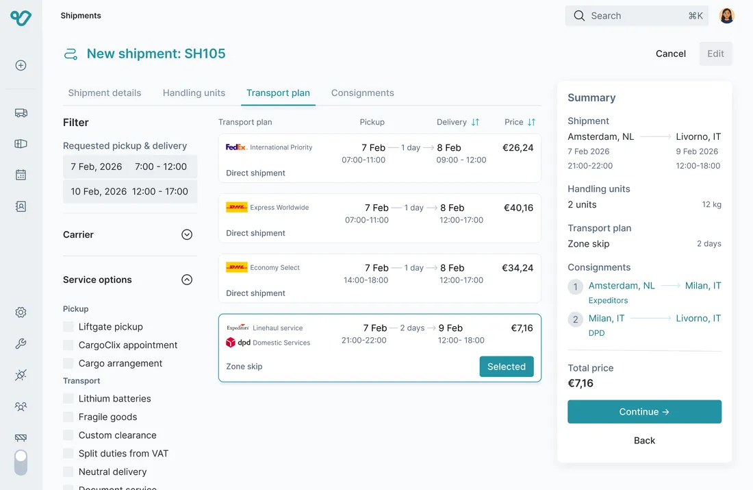 Shipping Dashboard